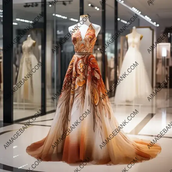 Elegance in Evening Gown with Flowing Silk