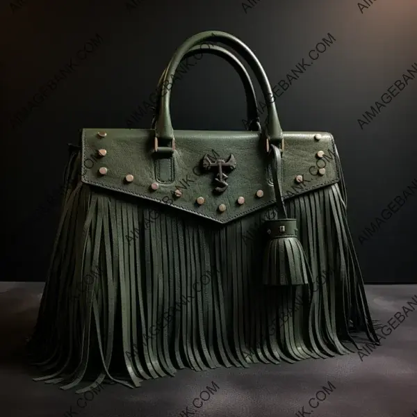 Stylish Bag with Thin Leather Fringes