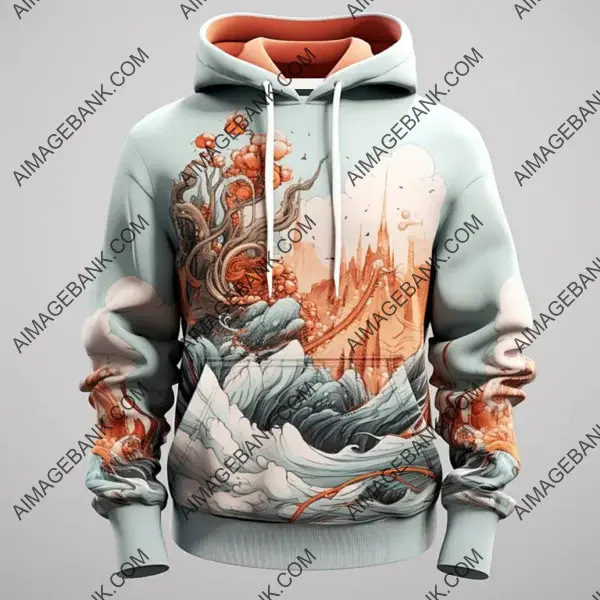 Sleek Men&#8217;s Hip-Hop Hooded Sweatshirt