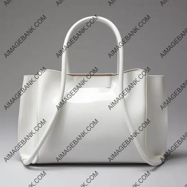 Long White Handbag with Iconic Boat Shape