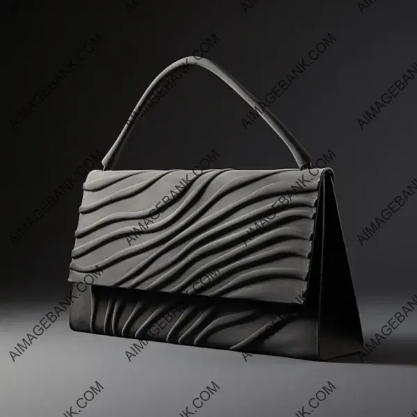 Kinetic Artist&#8217;s Horizontal Long Grey Suede Bag