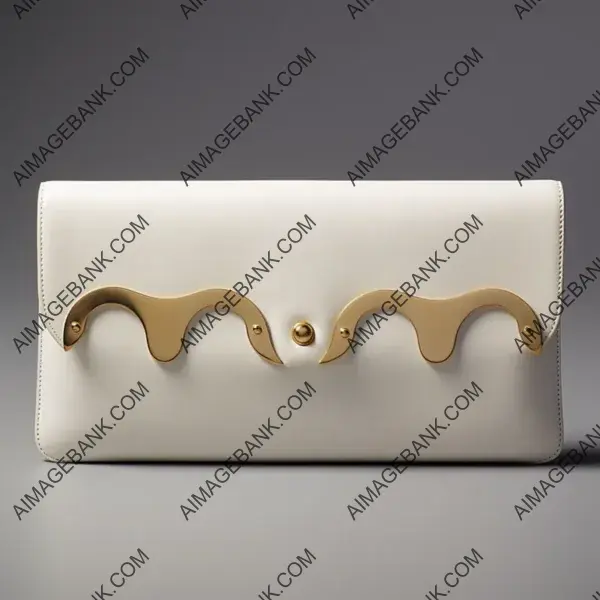 White Suede Clutch Inspired by Lucio Fontana