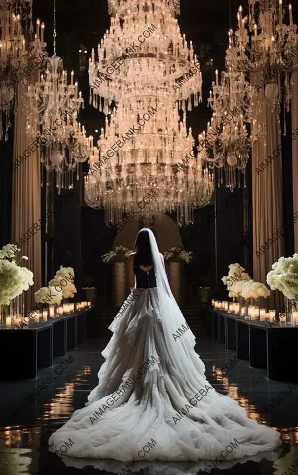 Bride in Alexander Wang&#8217;s Daring Wedding Gown