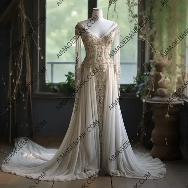 Bride in Elven Wedding Attire: Elegance Embodied