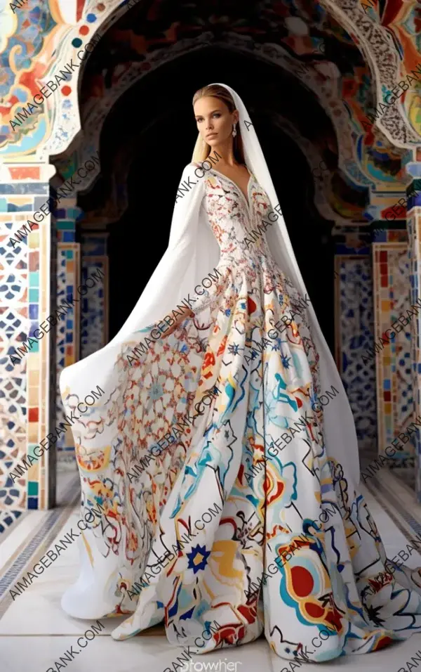 Bold and Vibrant: Bride in Emilio Pucci&#8217;s Dress