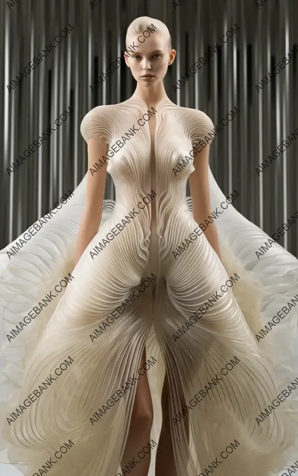 Bride in Iris van Herpen&#8217;s Avant-Garde Wedding Attire