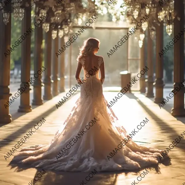 Elegant Bride&#8217;s Aisle Walk: A Captivating Moment