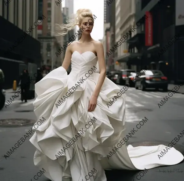 Bride in Alexander McQueen&#8217;s Edgy Bridal Ensemble