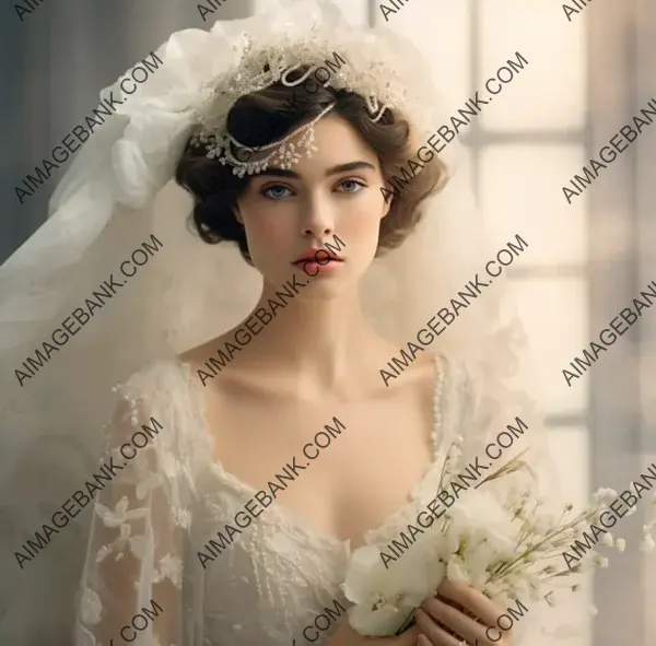 Bride in Coco Chanel&#8217;s Classic Bridal Beauty