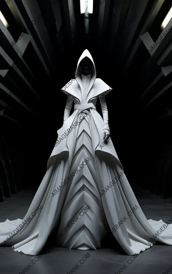 Bride in Gareth Pugh&#8217;s Avant-Garde Bridal Ensemble