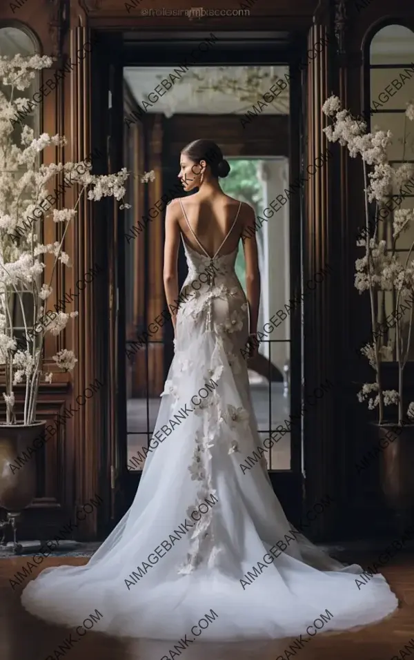 Bride in Giles Mendel&#8217;s Elegant Bridal Ensemble