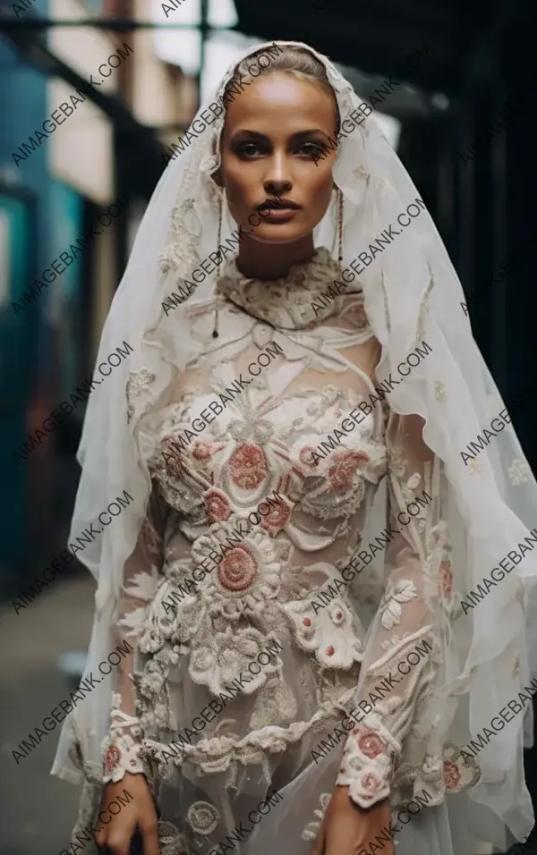 Stylish Expression: V?ronique Leroy&#8217;s Eclectic Bridal Ensemble