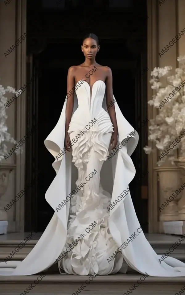 Luxurious Bridal Attire: David Koma and Rick Owens&#8217; Opulent Dress