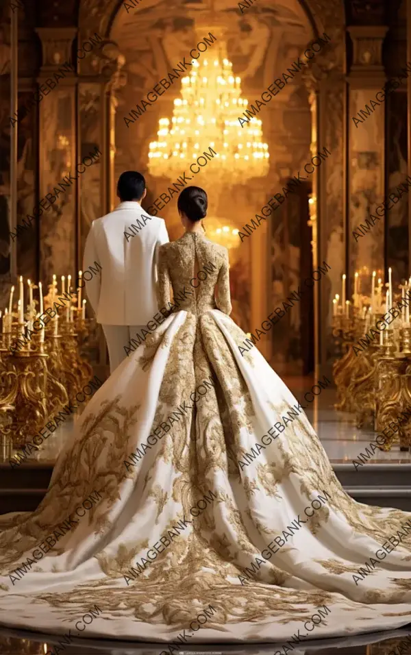 Opulent Bridal Ensemble: Oscar de la Renta and Christian Louboutin&#8217;s Dress