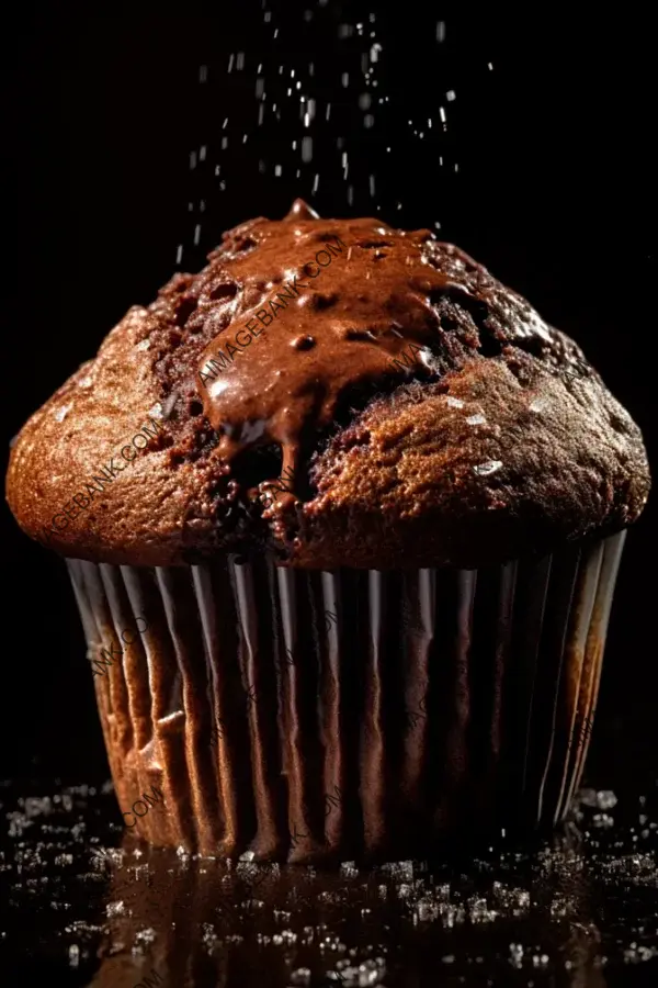 Delectable Chocolate Muffin &#8211; Dark Background Temptation