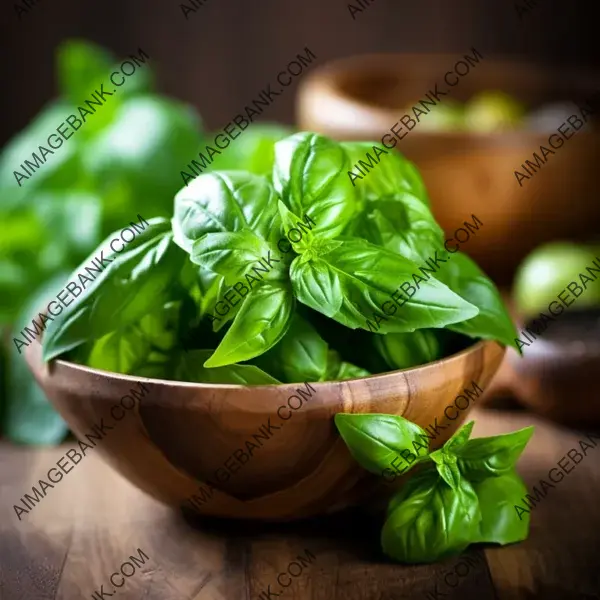 Wooden Table Setting with Fresh Basil &#8211; Culinary Scene