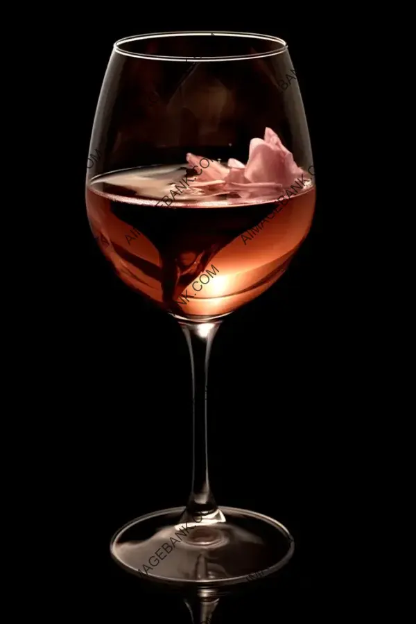 Glass of Rose Wine &#8211; Hyper-Realistic Photography