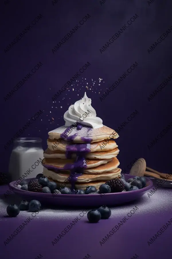 Pancake Delight &#8211; Blueberries and Vanilla Ice Cream