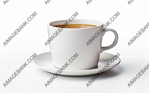 Coffee or Tea Cup with Ample Space for Text: Personalized Beverage