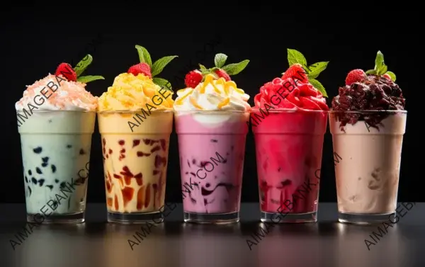 Milkshake and Smoothie Cup Assortment: Delicious Treats