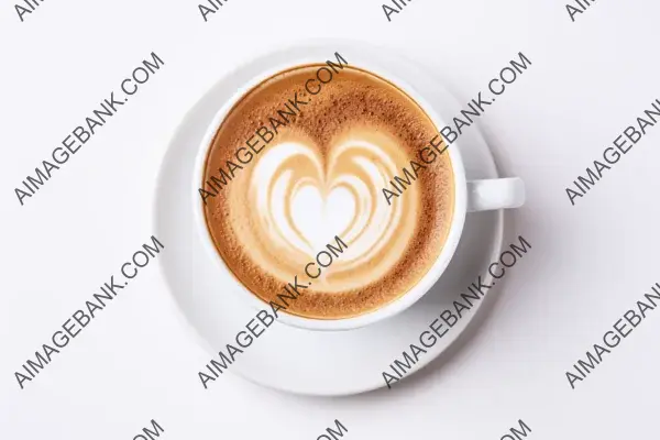 Porcelain Coffee Cup with Heart Latte Art: Latte Love