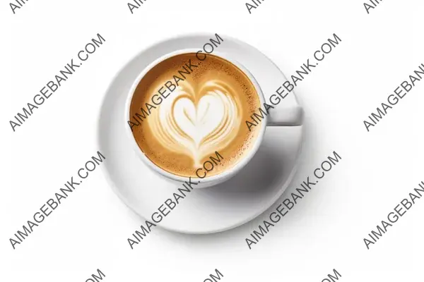 Porcelain Coffee Cup with Heart Latte Art: Coffee Elegance