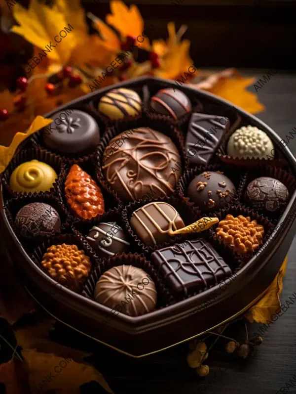 Decadent Delights: A Box of Mixed Chocolates Adorned with Care