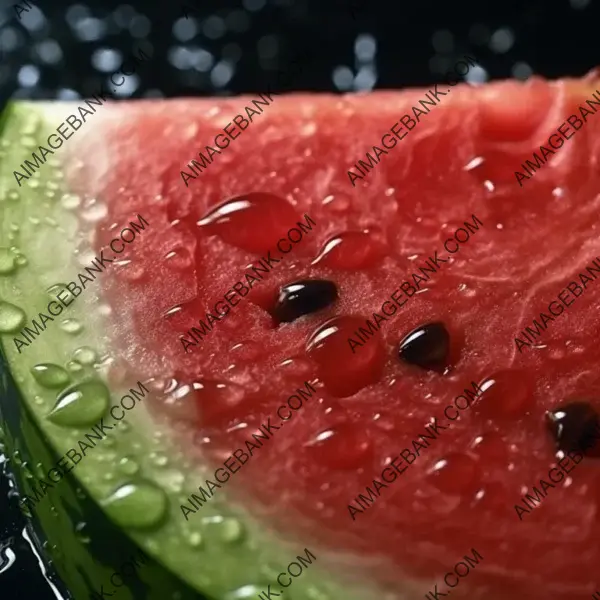 A Detailed Perspective: Extreme Close-Up of Watermelon