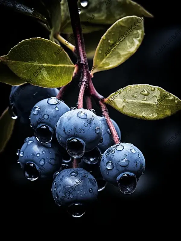 Monochrome Magic: Captivating Forest Blueberries