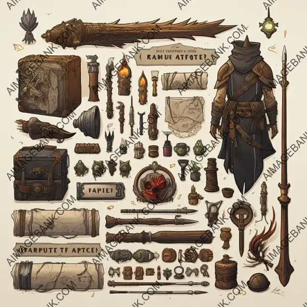 Game Inventory Props and Items, Inspired by Warlock