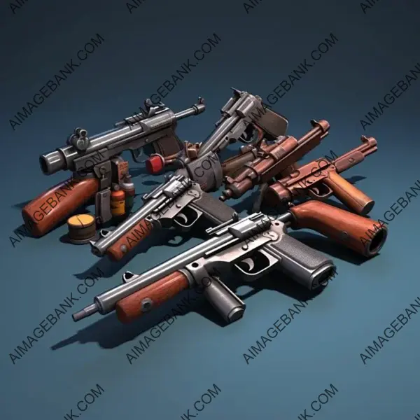 Asset Game Props: Create 3D gun Reference Image