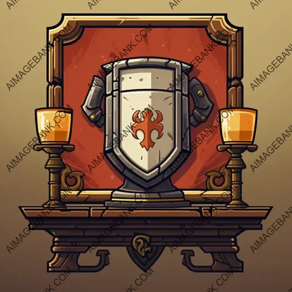 Pixel Art Symbol: Tavern Sign in Classic Gaming Style