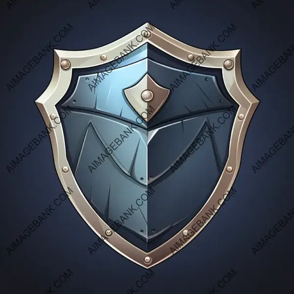 Silver Cartoony Shield Icon: Perfect for Game UI