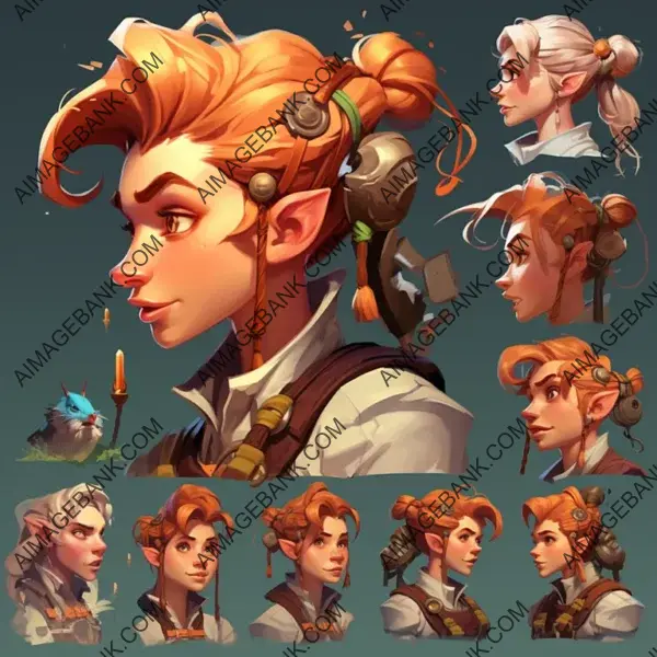 Concept Art Turnaround: Beautiful Female Head