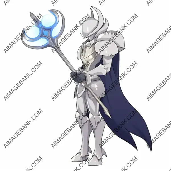 Heroic Lunar Warrior Character with Sword