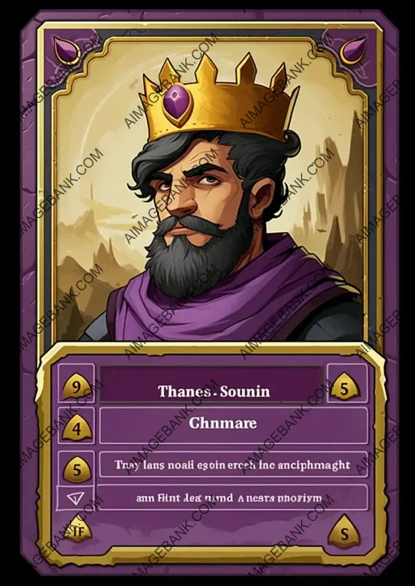 Pixel Art Indie TCG Card in Purple and Gold