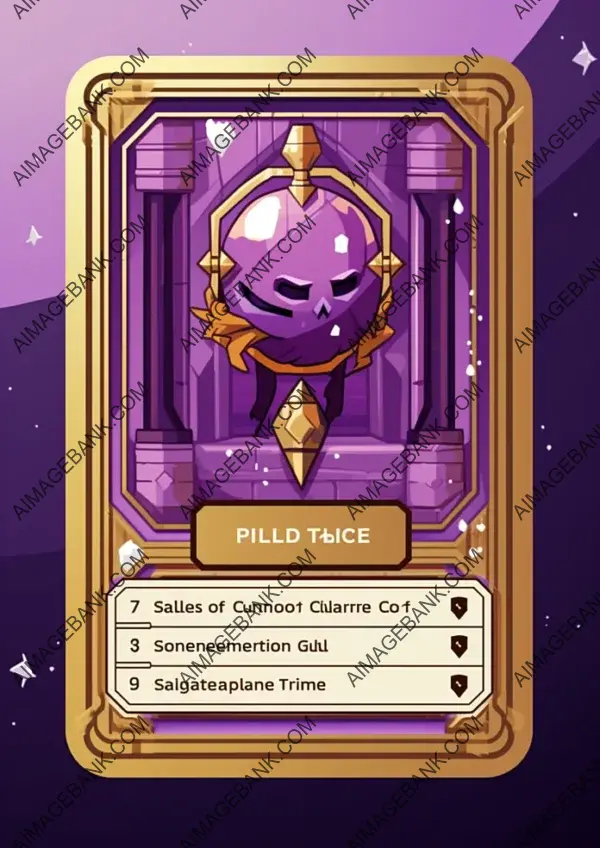 Purple and Gold Pixel Art Indie TCG Card