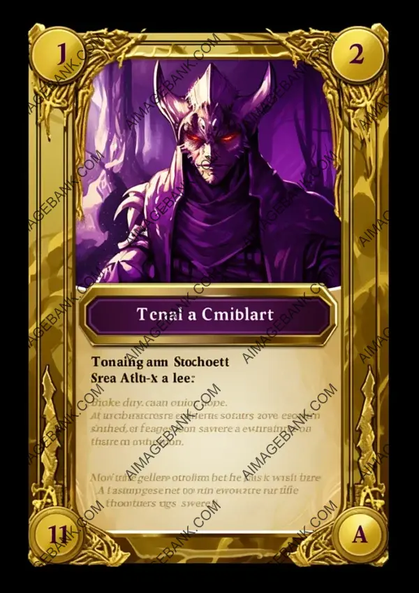 Indie TCG Card in Pixel Art Bit Style: Purple and Gold