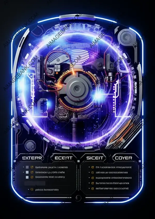 Scifi Energy Circuitry Cardback: Futuristic Design