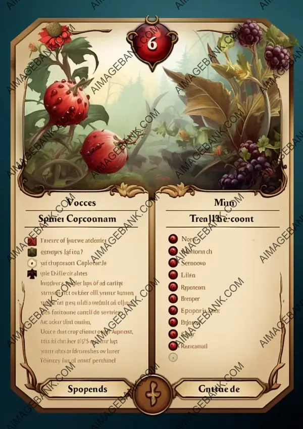 Nature-Inspired TCG Template: Herbs and Berries