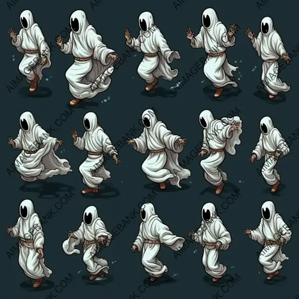 Sprite Sheet of Hip-Hop Ghost Animation