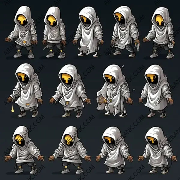 Animated Hip-Hop Ghost VI Sprite Sheet