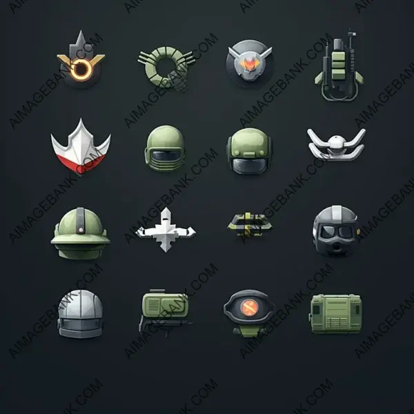 Simplified Military 3D Modeling for Game Icons