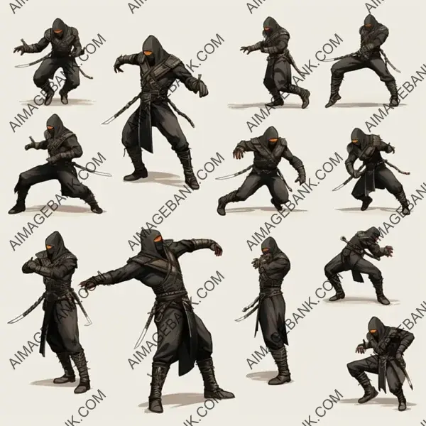 Mortal Kombat Animated Emote GIFs with Different Poses