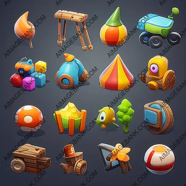 Stylized Game Icons for Casual Play