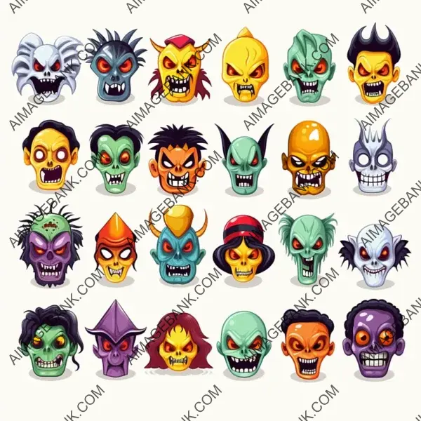 Beautiful Art: Multiple Scary Halloween Characters