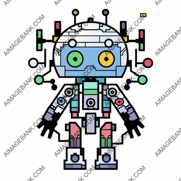 Chibi White Weapon in 8-Bit Form DMT Art Form