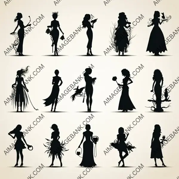 Black and White Silhouettes: 20 Icons