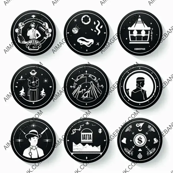 Black and White Icons for Social Skills App