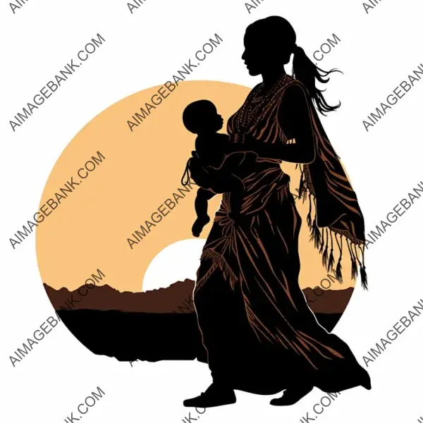 Full Body Clipart in Silhouette Style